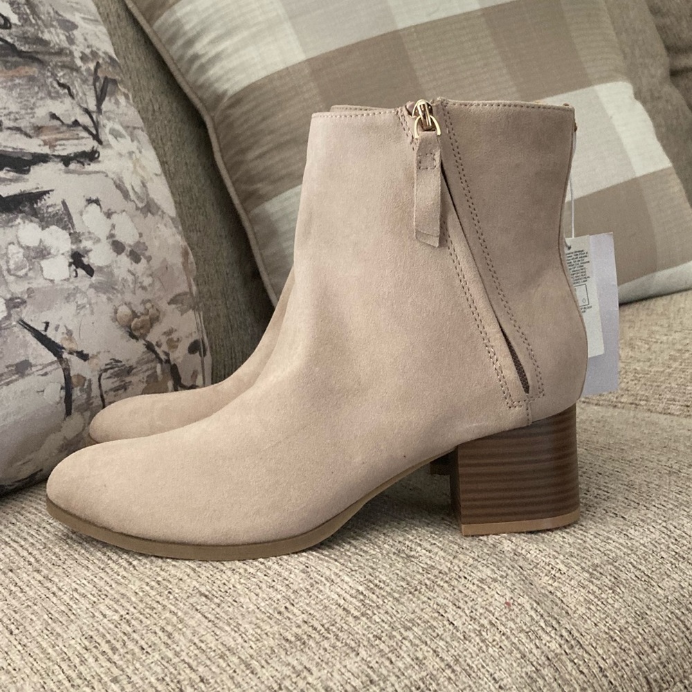 NWT cream booties (size 8 but run big so listing as 8.5)
